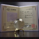 【送料無料】40mmミリ丸玉 天然本水晶玉AA 高級品◆宝石鑑別書&金の台座付き◆ 風水グッズ/天然石/パワーストーン浄化/地鎮祭/全体運/ロッククリスタル/天...