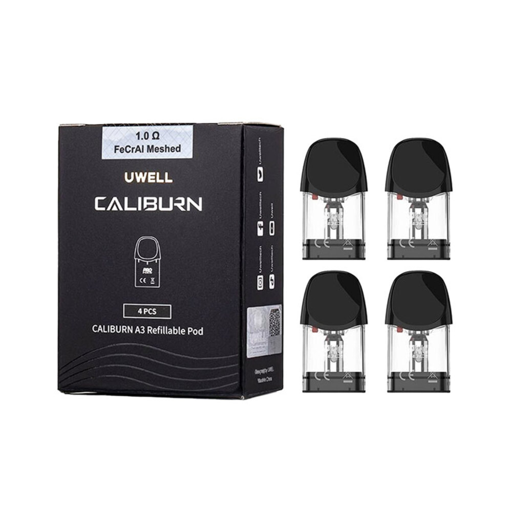 ユーウェル Uwell Caliburn A3シリーズ用 A3/AK3/A3S/AZ3 2ml カリバーン ポッドカートリッジ 4個入り