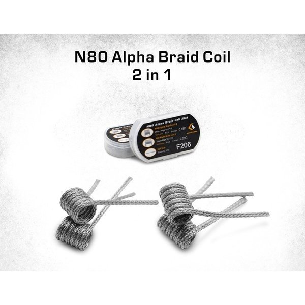 電子タバコ ギークベイプ Geekvape N80 コイル Alpha Braid Coil 2in1 DIY F206