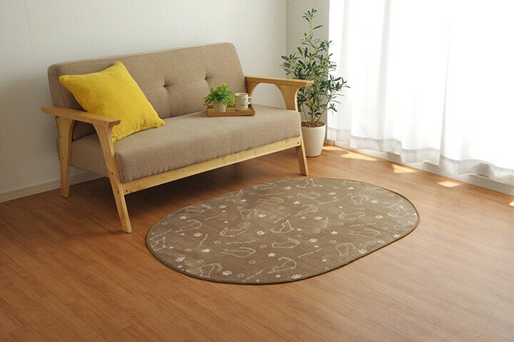 アニマル柄ラグ『ツインクルキャット...