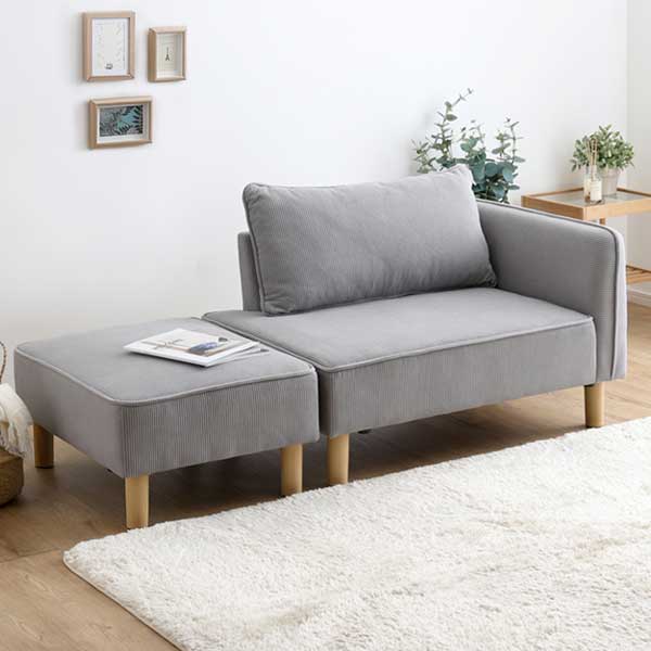 コーデュロイ生地　コンパクトカウチソファ 【Glen-グレン-】『代引不可』『北海道・沖縄・離島　送料別途』