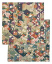 【ふろしき 和 エコバッグ】はいからもだん 友仙ふろしき『矢絣散花 紫/紺』(二巾:約68cm巾)