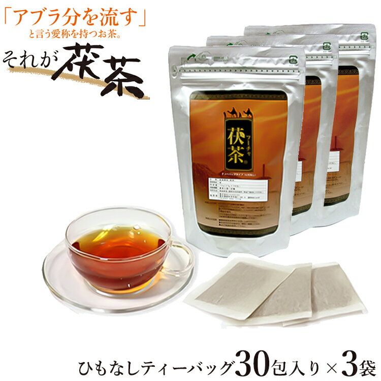 ＼お得なクーポン配布中！／ 茯茶 (フーチャ) ティーバッグ 発酵 ミネラル ダイエット 食物繊維 カテキン 鉄分 アミノ酸 ビタミン (ヒモなし) 3袋セット ダイエット茶 お茶 ダイエットティー 痩せる ふーちゃ ふー茶 フー茶