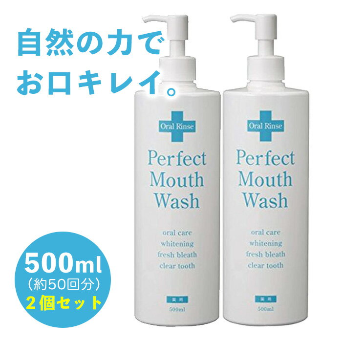 ＼お得なクーポン配布中！／ パーフェクトマウスウォッシュ 500ml（約50回分） 2個セット デンタルケア 虫歯予防 口臭予防 歯周病予防 歯周ポケット