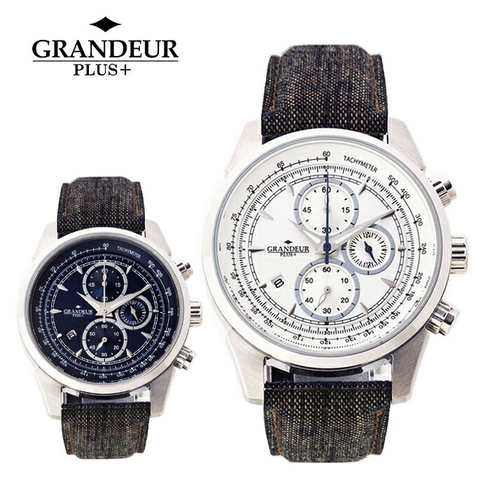 ＼お得なクーポン配布中！／ GRANDEUR PLUS 柿渋染めデニムバンド腕時計 グランドールプラス 腕時計 日..