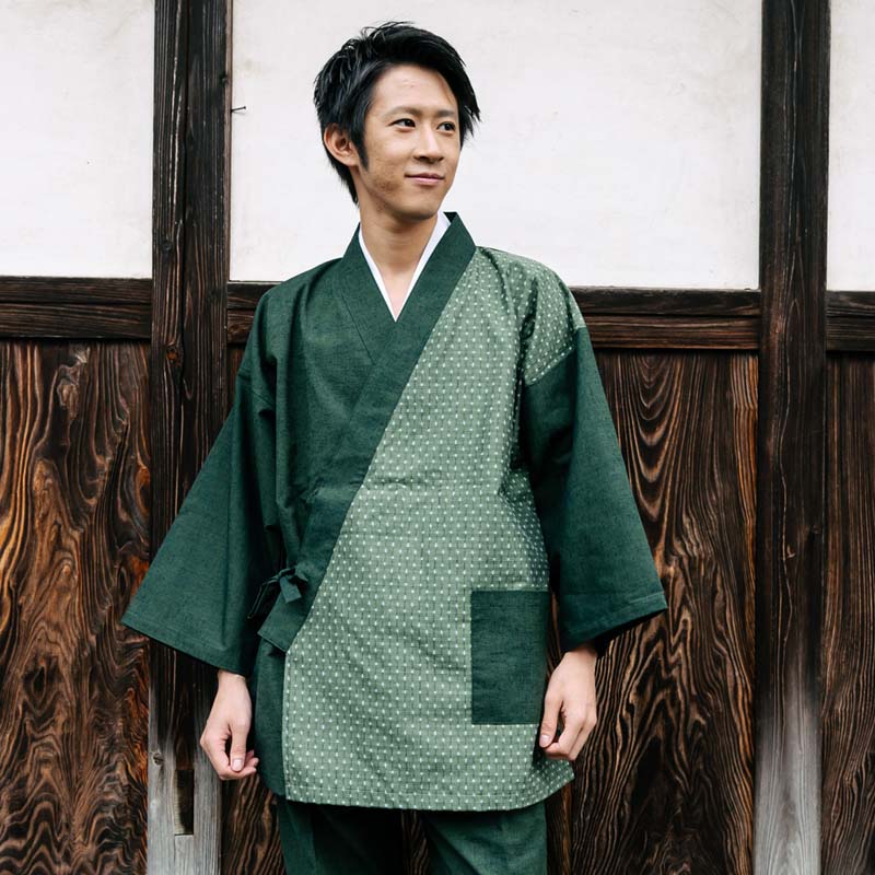 楽天市場】作務衣（カラーグリーン）（和服｜メンズファッション）の通販