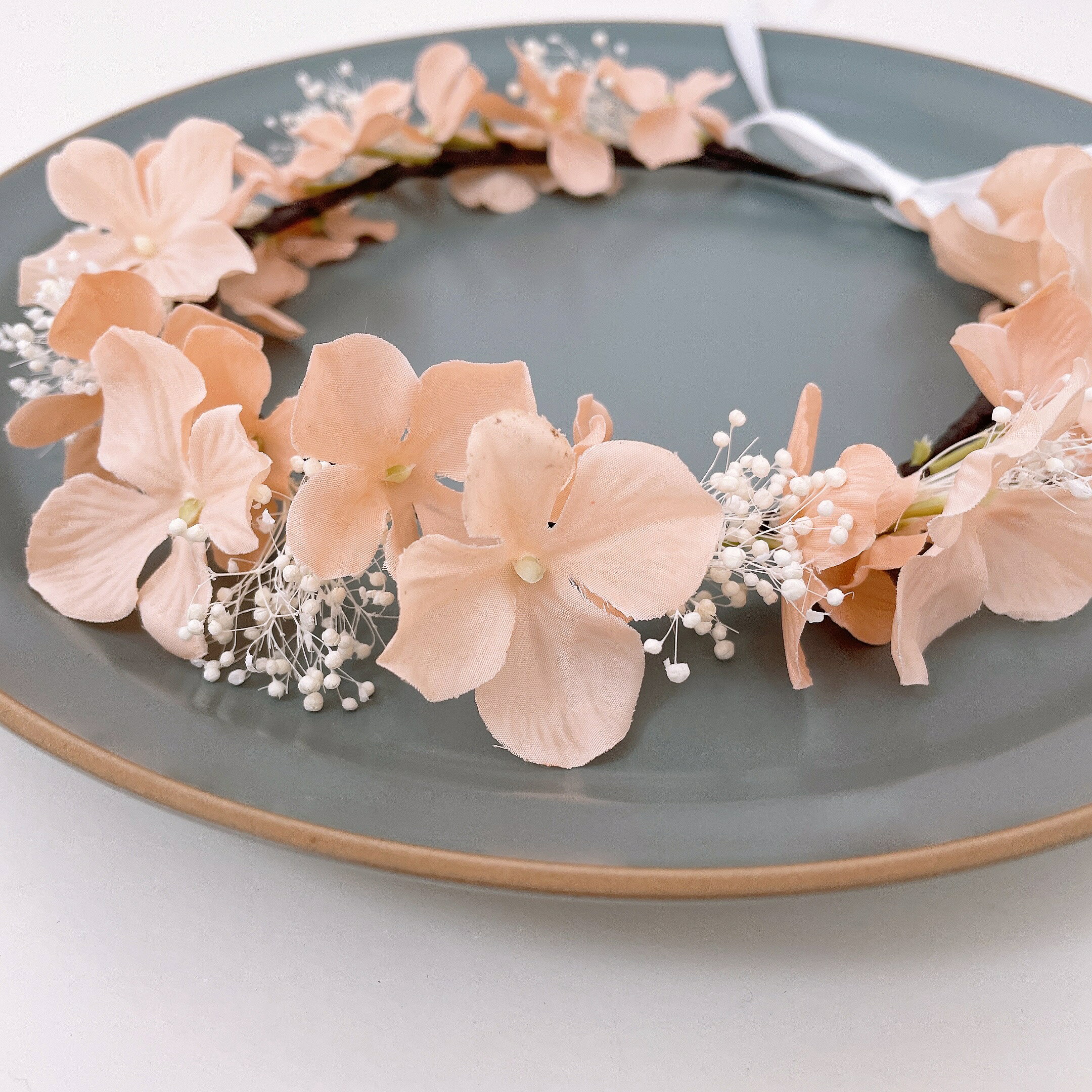 花冠 あじさい 髪飾り 誕生日 ベビーキッズ ヘッドドレス 可愛い プレゼント ヘアアクセサリー ウェディング クラウンの商品画像 3