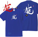 子供服 和柄 Tシャツ 漢字Tシャツ 龍 Tシャツ ブルー 90-160(4)