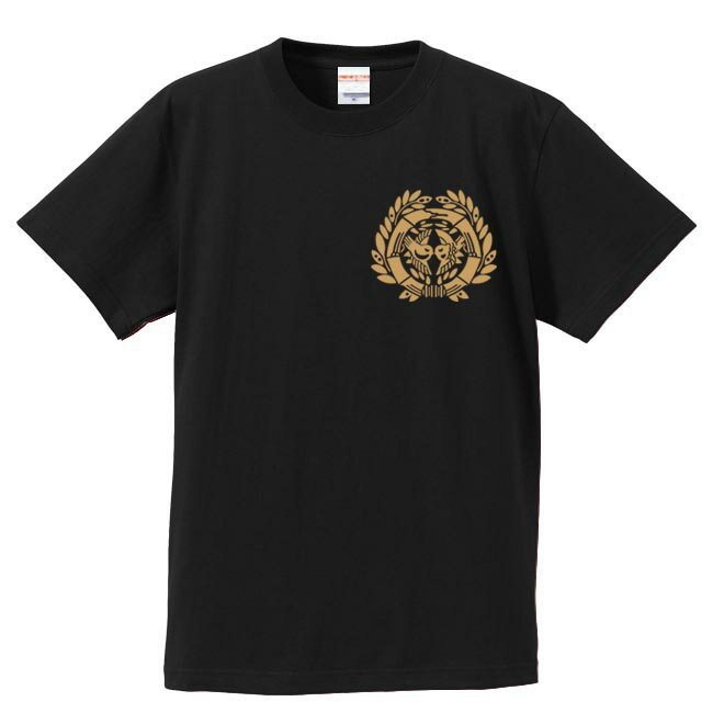 戦国武将tシャツ 伊達政宗 家紋Tシャツ 左胸プリント