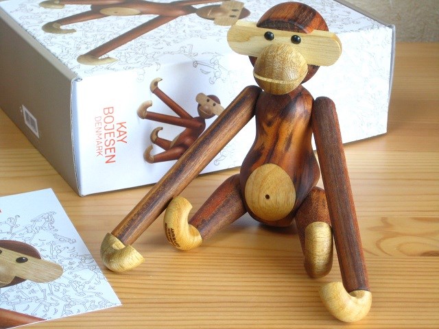 【クーポン利用で最大1000円OFF】カイ・ボイスン Kay Bojesen モンキー Monkey 猿 小 Sサイズ チーク 木製人形 Wood Toy Sカイボイスン デンマーク 北欧 動物 木製 お祝い プレゼント