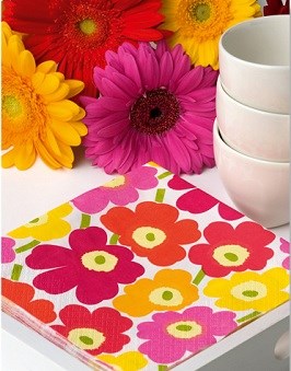 2つまでメール便OK　お試し企画vol1　マリメッコ marimekko ペーパーナプキン ウニッコ Unikko 20種類を1枚づつ集めました 紙ナプキン 北欧 デコパージュ 手作りマスク