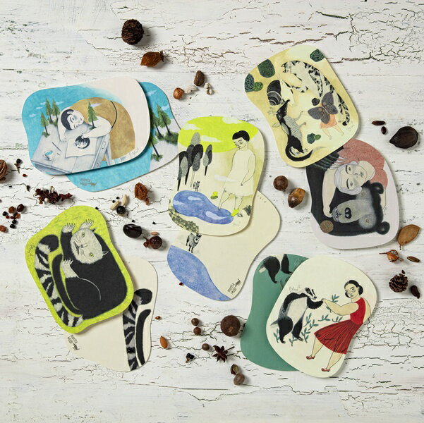 森田miw MiW ポストカード ミニポスター 楠橋紋織 全6種類 morita MiW モリタミウ 森田MiW かわいい 生き物 おしゃれ プレゼント ギフト...