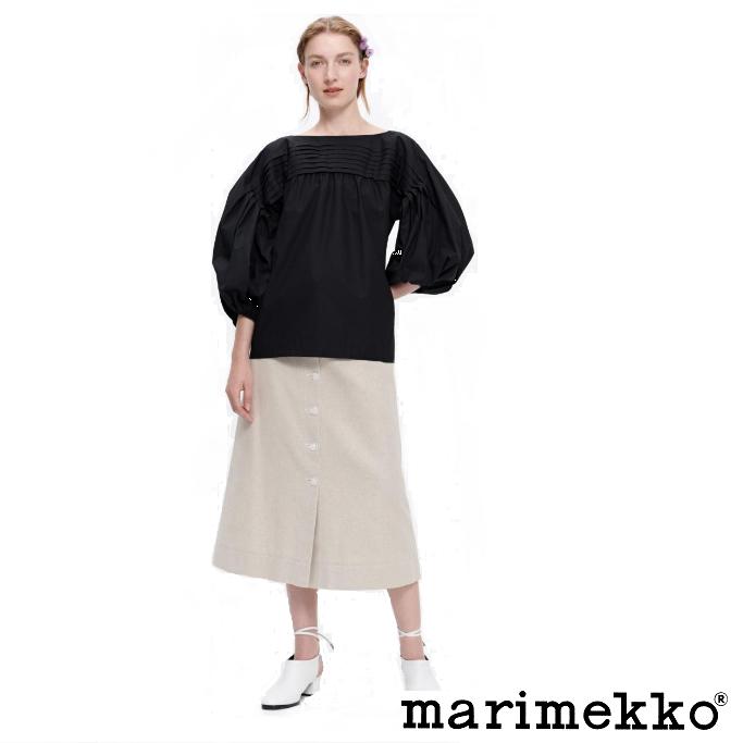 【クーポン利用で最大1000円OFF】マリメッコ Marimekko / Mukura Solid / トップス / ブラック_2306ss#