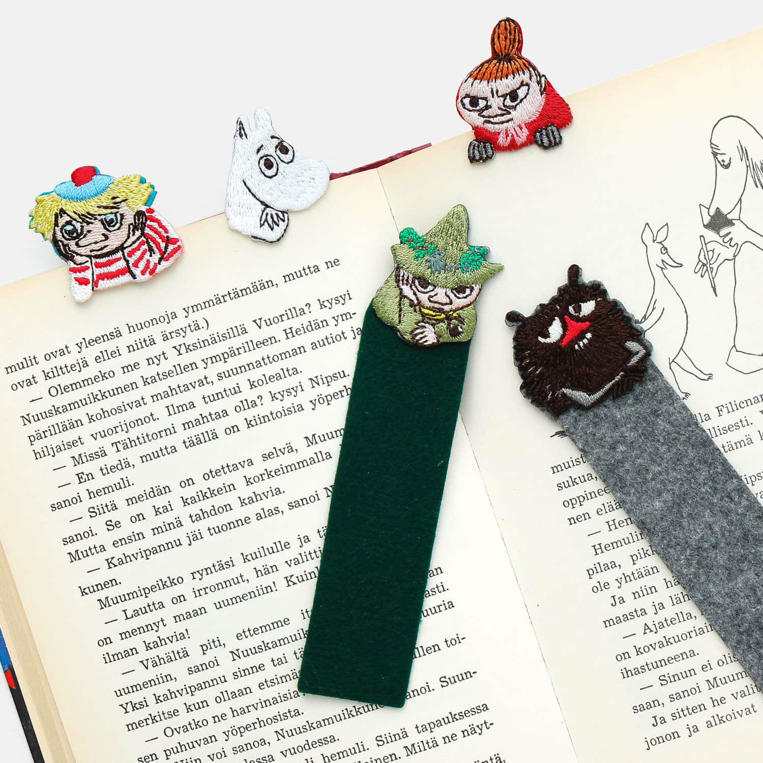 ムーミン MOOMIN しおり Bookmarker ムーミン のぞき見 ブックマーカー 刺繍 ハイタイド HIGHTIDE スナフキン ムーミントロール リト...
