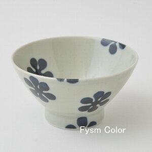 【波佐見焼】くらわんか碗 藍花|お茶碗 お花模様 シンプル HASAMI|持ちやすい リーズナブル 普段使い|シンプル 12cm×7cm 170g《税込3,980円以上で送料無料》