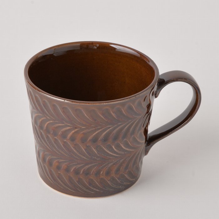 ローズマリー ダークブラウン マグカップ【波佐見焼】大きいマグ 持ちやすい HASAMI｜シンプル 9×12.5c..