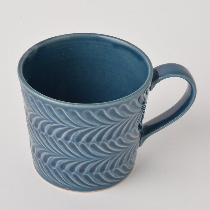 ローズマリー デニム色 マグカップ【波佐見焼】大きいマグ 持ちやすい HASAMI｜シンプル 9×12.5cm 高さ..
