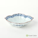 【波佐見焼】【網代紋 花型木甲鉢】径18×15cm【手描き】《税込3,980円以上で送料無料》