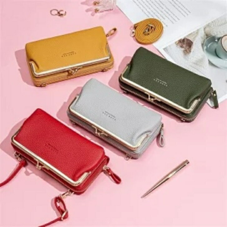 Rakuten - スマホポーチ レディース スマホショルダー おしゃれ お財布ショルダー ポシェット かわいい サコッシュ 肩掛け スマホケース 携帯 バッグ ポーチ 斜めがけカードケース 財布ミニマリスト 軽量旅行 ポケットがない服便利 旅行