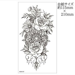 タトゥーシール フェイクタトゥー 花 薔薇 フラワー シンプル 可愛い ファッションシール 刺青 入れ墨 文身 tattoo 送料無料