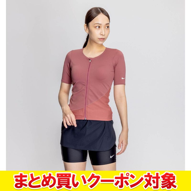 【お買い物マラソン限定店内ポイント最大20倍(8/11 1:59迄)】【まとめ買いクーポン対象(組み合わせ自由)】 お買い得スペシャルプライス メール便送料無料 ナイキ フットマーク ジップ付き半袖2in1スカートショーツセパレーツ 2993126-014 レディース 返品不可