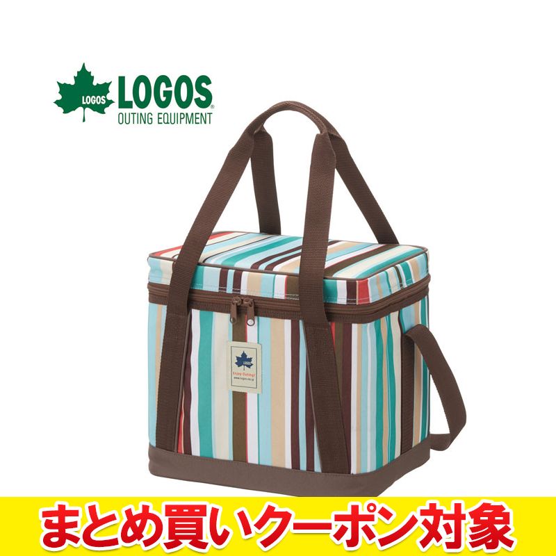Rakuten - 【まとめ買いクーポン対象(組み合わせ自由)】 クリアランス 【返品不可】 LOGOS ロゴス LOGOS デザインクーラー15（ブルーストライプ） 81670715