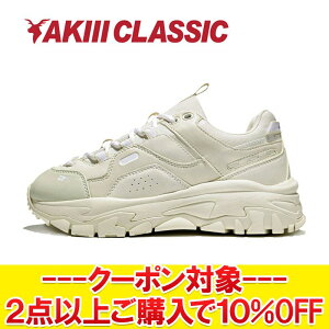 【GW期間限定店内ポイント最大20倍 5/7 9:59迄】 【決算処分セール】【返品不可】アキクラシック AKIII ROADROLLER AKC-0007-SND レディース スニーカー 靴 くつ シューズ 白靴 白スニーカー ホワイト