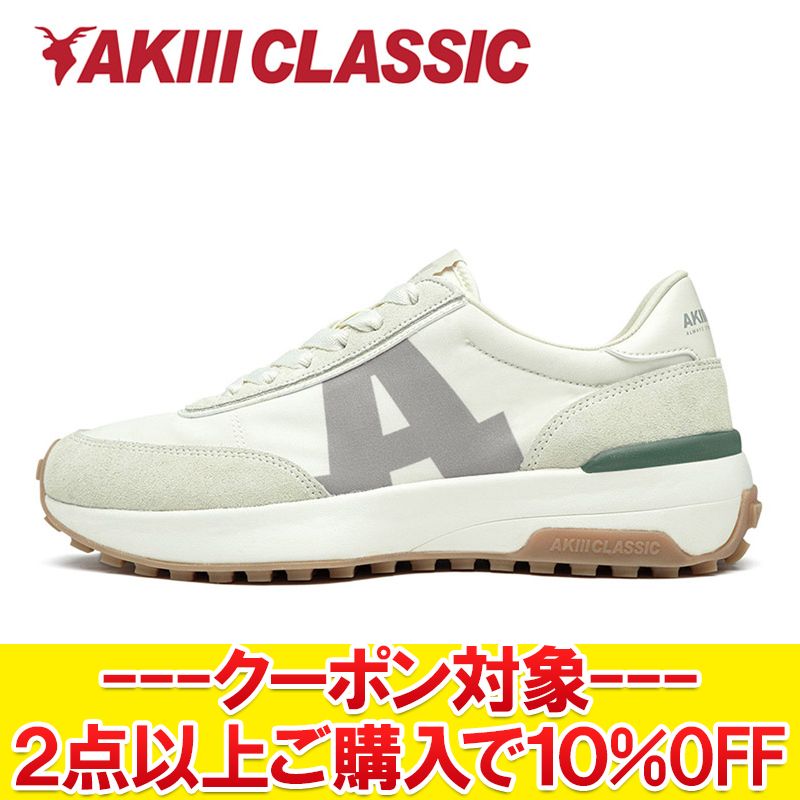 【決算処分セール】 【返品不可】 アキクラシック AKIII SPRING FIELD AKC-0047-IVO メンズ レディース シューズ スニーカー 男性 女性 おしゃれ ホワイト 白靴 厚底 レトロ 【MD3】