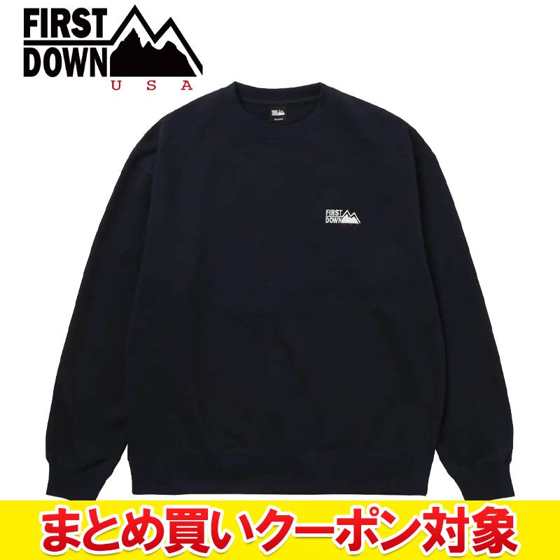 樂天商城 - 【お買い物マラソン限定店内ポイント最大20倍(2026/4/24 20:00〜)】 【まとめ買いクーポン対象(組み合わせ自由)】 クリアランス 【返品不可】 FIRST DOWN USA LOGO CREW SWEAT F972041-06 メンズ レディース