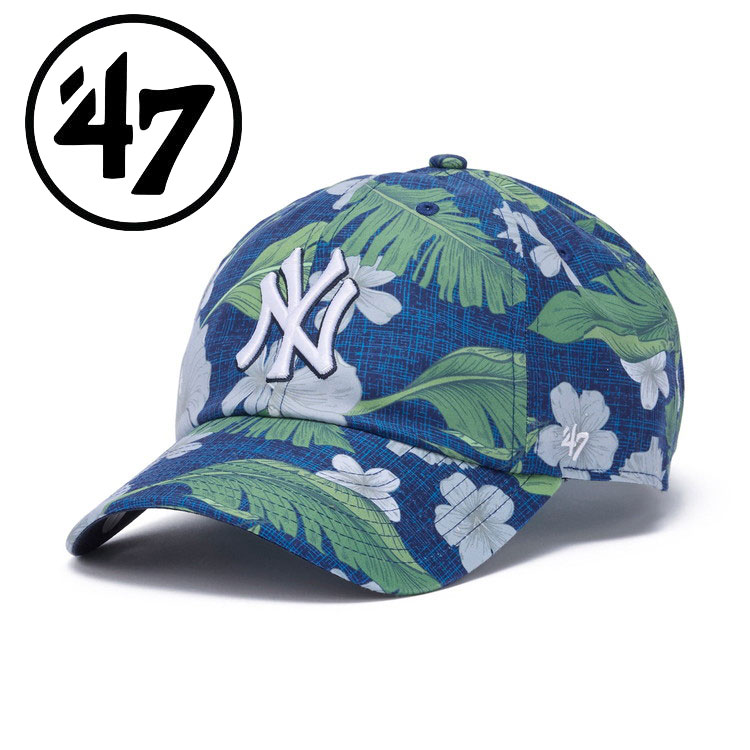 乐天商城 - 【5のつく日限定店内ポイント最大20倍(6/15 00:00〜23:59迄)】お買い得スペシャルプライス 47 フォーティーセブン クリーンナップ ニューヨーク・ヤンキース BEACH SIDE ネイビー 14920568 帽子 キャップ 【地域限定送料無料】