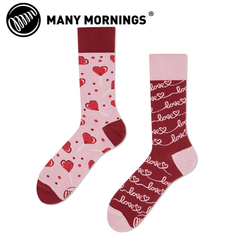樂天商城 - メール便送料無料 メニーモーニングス MANY MORNINGS LOVE STORY ソックス 靴下 メンズ レディース ユニセックス