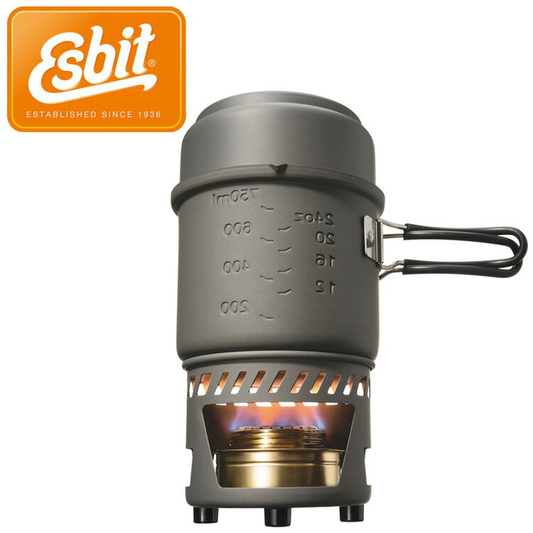 【ブラックフライデー限定店内ポイント最大20倍(11/27 1:59迄】 お買い得スペシャルプライス エスビット 985ml クックセット アルコールバーナー付...