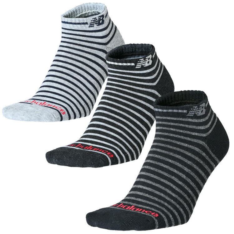 Short Socks - 【3日間限定店内ポイント最大20倍(5/18 00:00〜5/20 23:59迄)】お買い得スペシャルプライス メール便送料無料 ニューバランス ショートレングス3Pソックス LAS55636-AS5