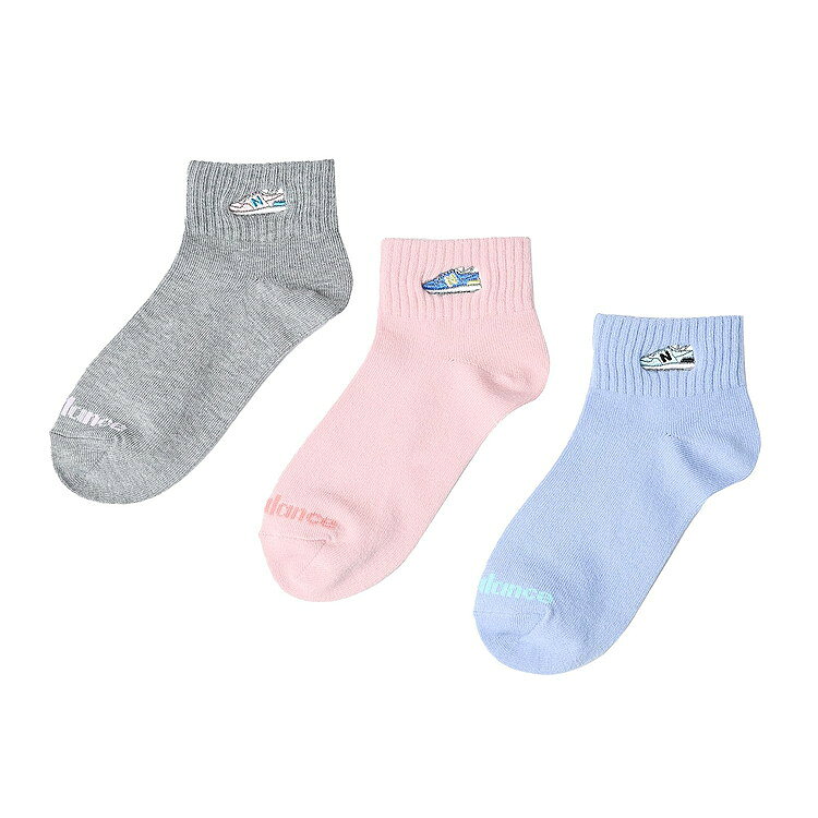 【3日間限定店内ポイント最大20倍(8/30 00:00〜9/1 23:59迄)】 お買い得スペシャルプライス メール便送料無料 ニューバランス ジュニア3Pソックスガールズ LAS55654-AS1 ジュニア