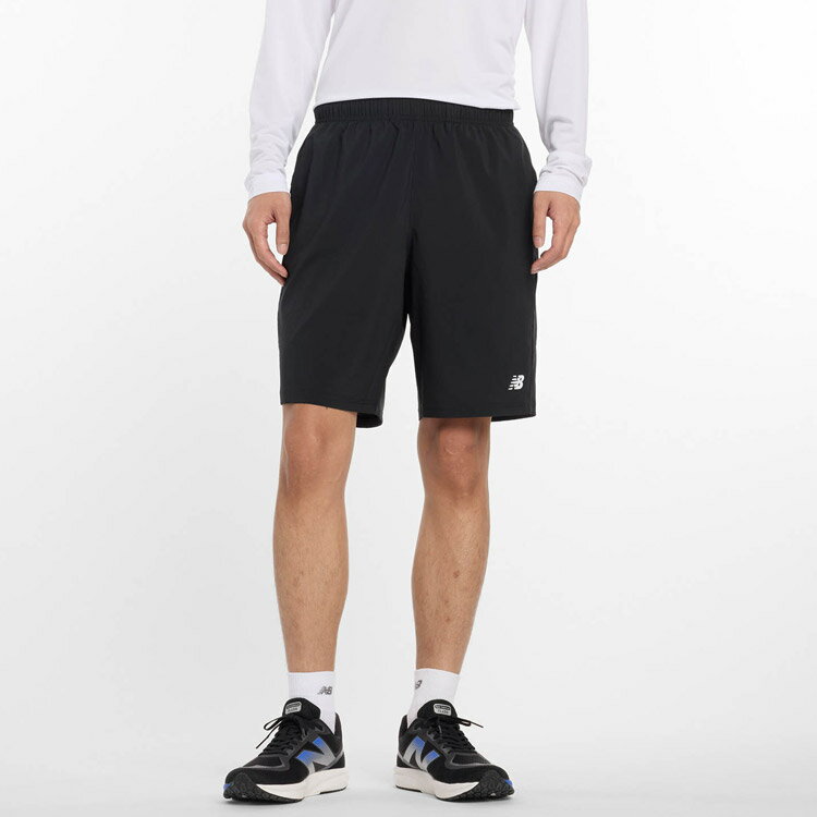 樂天商城 - 【3日間限定店内ポイント最大20倍(4/18 00:00〜4/20 23:59迄)】お買い得スペシャルプライス メール便送料無料 ニューバランス スポーツカラーブロックショーツ9インチ(インナー無し) AMS53413-BK メンズ