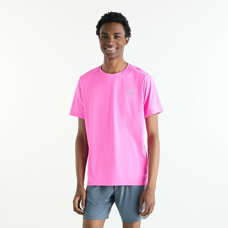 NEW BALANCE - 【お買い物マラソン限定店内ポイント最大20倍(2026/5/16 1:59迄)】お買い得スペシャルプライス メール便送料無料 ニューバランス Sport Essentials ランショートスリーブTシャツ MT41222-AAB メンズ