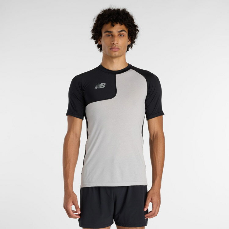 Rakuten - 【お買い物マラソン限定店内ポイント最大20倍(2026/4/14 20:00〜)】 お買い得スペシャルプライス メール便送料無料 ニューバランス アシンメトリー半袖(右投げ用) MT61X6LR-BK メンズ