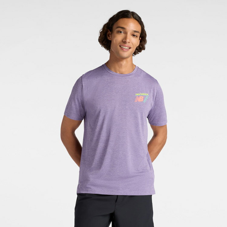 NEW BALANCE - 【お買い物マラソン限定店内ポイント最大20倍(2026/5/16 1:59迄)】お買い得スペシャルプライス メール便送料無料 ニューバランス ネオンポリTシャツ MT61Y04Q-AB7 メンズ