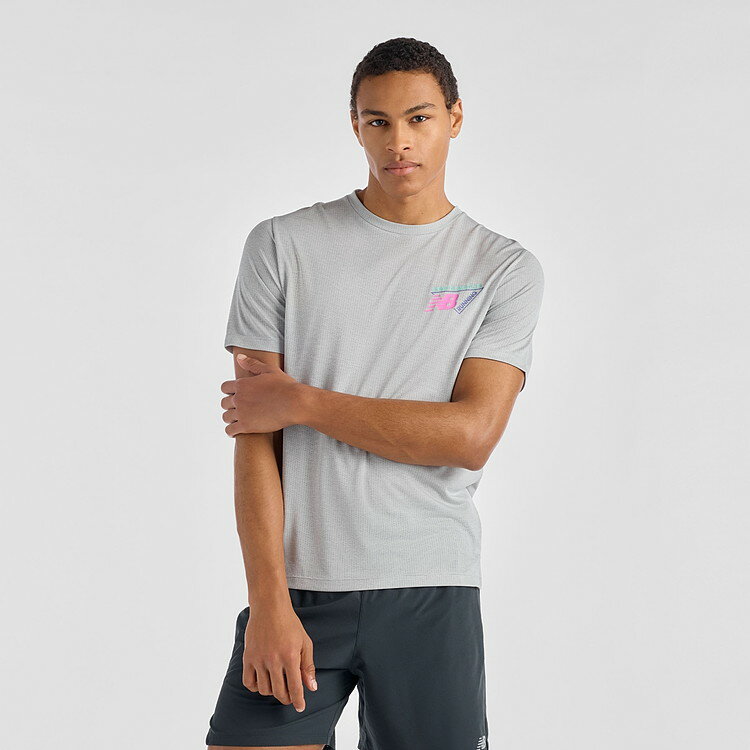 NEW BALANCE - 【お買い物マラソン限定店内ポイント最大20倍(2026/5/16 1:59迄)】お買い得スペシャルプライス メール便送料無料 ニューバランス ネオンポリTシャツ MT61Y04Q-AG メンズ