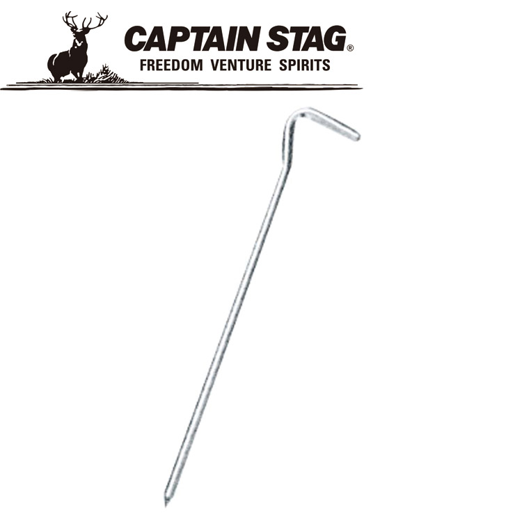 【全品ポイントアップ!スーパーセール限定店内最大20倍(3/11 1:59迄)】 キャプテンスタッグ CAPTAIN STAG アウトドア 丸スチールペグ19cm (1本) M9232