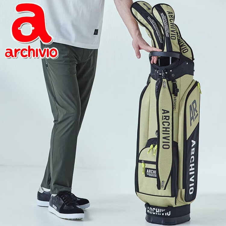 Rakuten - 【3日間限定店内ポイント最大20倍(4/18 00:00〜4/20 23:59迄)】アルチビオ ARロゴ柄キャディバッグ 9型 メンズ 2026年春夏 A560301