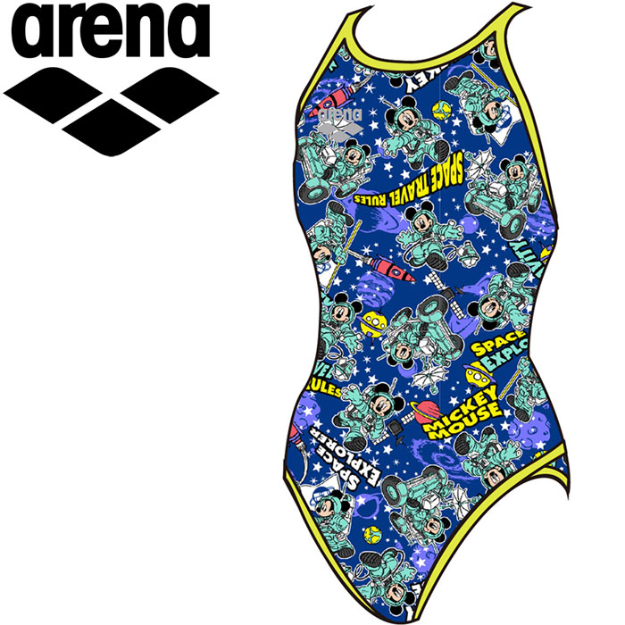 お買い得スペシャルプライス メール便送料無料 アリーナ 水泳 ディズニーJr 水着 ガールズ ジュニア DIS-9353WJ-BUBU 【返品不可】