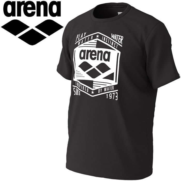 お買い得スペシャルプライス 【2点までメール便送料無料】アリーナ Tシャツ メンズ AMUNJA57-BLK