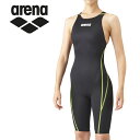 お買い得スペシャルプライス メール便送料無料 アリーナ arena 水泳 スイム スイミング 水着 ハーフスパッツ(クロスバック) レディース ARN-1020W-BKYL(4)