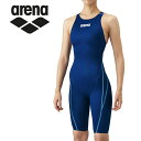 お買い得スペシャルプライス メール便送料無料 アリーナ arena 水泳 スイム スイミング 水着 ハーフスパッツ(クロスバック) レディース ARN-1020W-NVBU