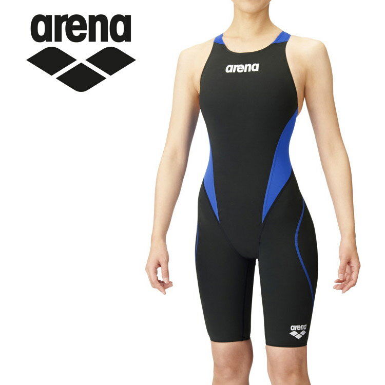 お買い得スペシャルプライス メール便送料無料 アリーナ arena 水泳 スイム スイミング 水着 ハーフスパッツオープンバック(クロスバック) レディース ARN-1010W-BKBU