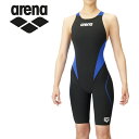 お買い得スペシャルプライス メール便送料無料 アリーナ arena 水泳 スイム スイミング 水着 ジュニアハーフスパッツオープンバック(クロスバック) ジュニア ARN-1010WJ-BKBU