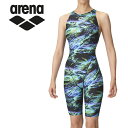 お買い得スペシャルプライス メール便送料無料 アリーナ arena 水泳(競泳) レーシングワンピーススパッツ(オープンバック・ハーフレッグ) AS4FRC59...