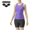 お買い得スペシャルプライス メール便送料無料 アリーナ arena 水泳(競泳) フィットネスセパレーツ(Yバック・ミドルレッグ・差し込みパッド) AS4FWF42W-PPBK