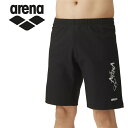 お買い得スペシャルプライス メール便送料無料 アリーナ arena 水泳(競泳) フィットネススパッツ(ハーフレッグ) AS4FWF62M-BKSL